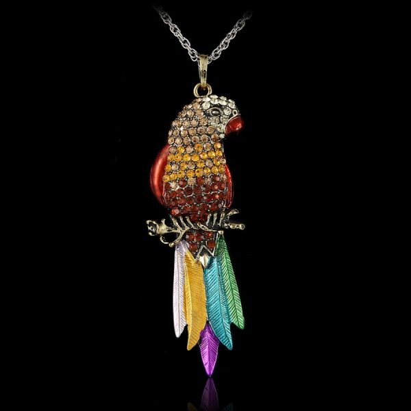 crystal pendant parrot jewellery for bird lovers