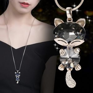 gift crystal cat pendant