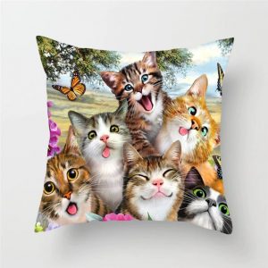 cat lover home cushion