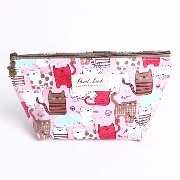 gift for cat lover cosmetic bag