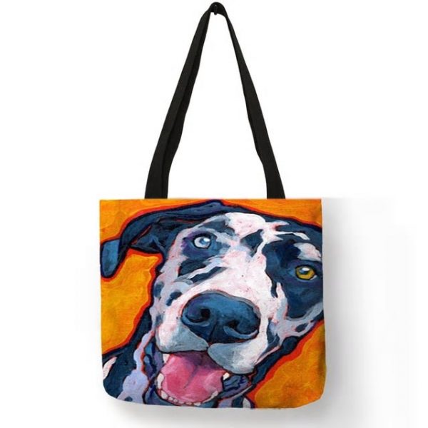 dog themed tote bag