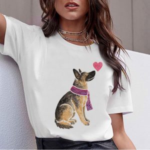 T-shirt for dog lovers I love German Shepherd dog t-shirt