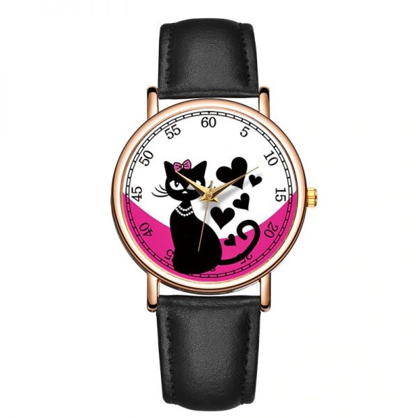 women watch cat love hearts