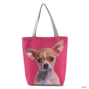 tote bad pink chihuahua