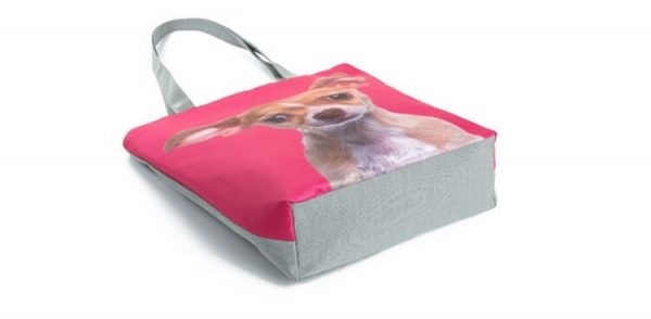 Pink Tote Bag Cute Chihuahua Print