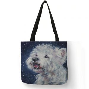 Tote bag westie cute face