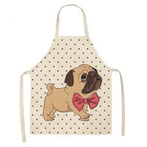 kitchen apron cotton linen frenchie