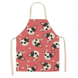 kitchen apron linen bulldogs